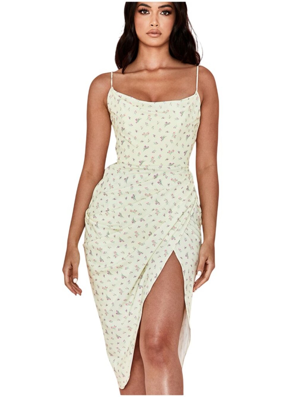 House of CB Daniella Dress size XS Lemon Floral Balcony Corset dress yellow